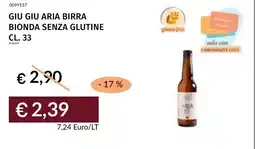Prezzemolo e Vitale Giu Giu Aria Birra Bionda Senza Glutine offerta