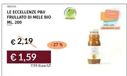 Prezzemolo e Vitale Le eccellenze P&V frullato di mele bio offerta