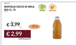 Prezzemolo e Vitale Bioitalia succo di mela bio offerta
