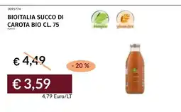 Prezzemolo e Vitale Bioitalia succo di carota bio offerta