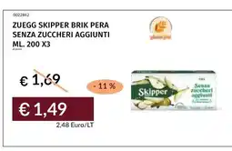 Prezzemolo e Vitale Zuegg Skipper brik pera senza zuccheri aggiunti offerta