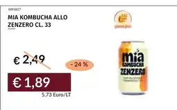 Prezzemolo e Vitale Mia kombucha zenzero offerta