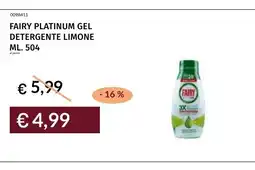 Prezzemolo e Vitale Fairy platinum gel detergente limone offerta