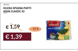 Prezzemolo e Vitale Vileda spugna piatti aqua classic offerta