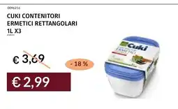 Prezzemolo e Vitale Cuki contenitori ermetici rettangolari offerta