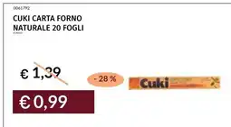 Prezzemolo e Vitale Cuki carta forno naturale offerta