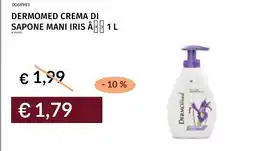 Prezzemolo e Vitale Dermomed crema di sapone mani iris offerta