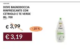 Prezzemolo e Vitale Dove bagnodoccia rinfrescante con cetriolo e te verde offerta