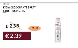 Prezzemolo e Vitale Lycia deodorante spray sensitive offerta