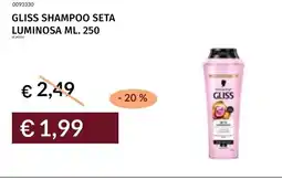 Prezzemolo e Vitale Gliss shampoo seta luminosa offerta