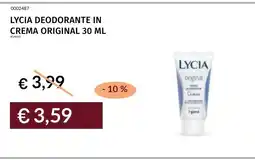 Prezzemolo e Vitale Lycia deodorante in crema original offerta