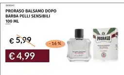 Prezzemolo e Vitale Proraso balsamo dopo barba pelli sensibili offerta