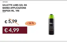 Prezzemolo e Vitale Gillette Labs gel da barba applicazione rapida offerta