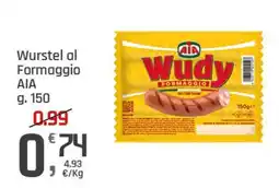 Supermercati Dok Wurstel al Formaggio AIA offerta