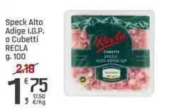 Supermercati Dok Speck Alto Adige I.G.P. a Cubetti RECLA offerta