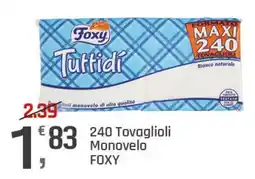 Supermercati Dok Tovaglioli Monovelo FOXY offerta
