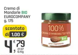 Supermercati Dok Crema di Mandorle BIO EUROCOMPANY offerta