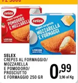 Gecop Selex crepes al formaggio/ mozzarella e pomodoro/prosciutto e formaggio offerta