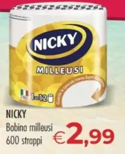 MerSi Supermercati Nicky bobina milleusi offerta