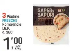 Supermercati Dok Piadine fresche romagnole I.G.P. Saper di Sapori offerta