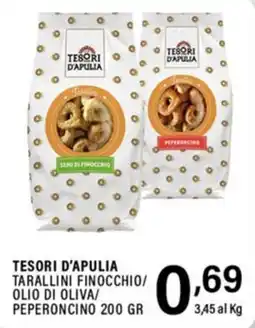 Gecop Tesori d'Apulia tarallini finocchio/olio di oliva/peperoncino offerta