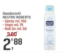 Supermercati Dok Deodoranti Neutro Roberts offerta