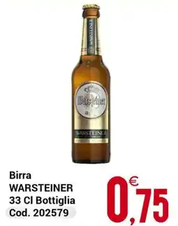 Centro Cash Birra Warsteiner offerta