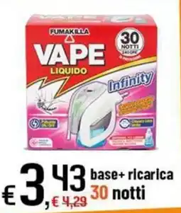 Famila Superstore Fumakilla Vape Liquido Infinity offerta