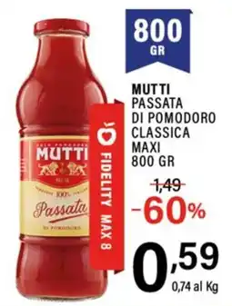 Gecop Mutti passata di pomodoro classica maxi offerta