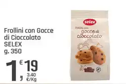 Supermercati Dok Frollini con Gocce di Cioccolato SELEX offerta