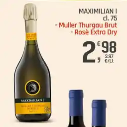 Supermercati Dok Maximilian I Muller Thurgau Brut Rosè Extra Dry offerta