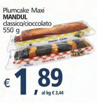 Alter Discount Mandul Plumcake Maxi classico/cioccolato 550g offerta