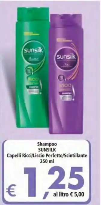 Alter Discount Sunsilk Shampoo Capelli Ricci/Liscio Perfetto/Scintillante 250 ml offerta