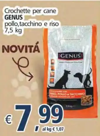 Alter Discount Genus Crochette per cane pollo, tacchino e riso 7,5 kg offerta