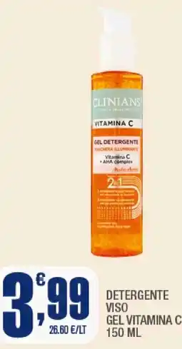 Splendidi e Splendenti Clinians gel detergente viso vitamina c offerta