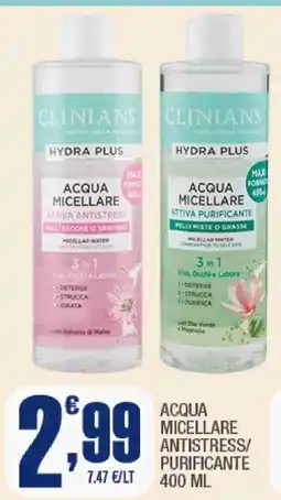 Splendidi e Splendenti Clinians acqua micellare antistress/purificante offerta