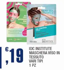Splendidi e Splendenti IDC Institute maschera viso in tessuto offerta