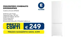 Frigorifero combinato DMCB262MWE