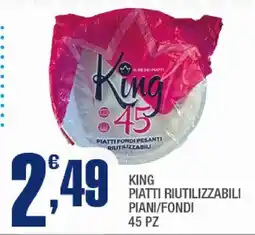 Splendidi e Splendenti King piatti riutilizzabili offerta