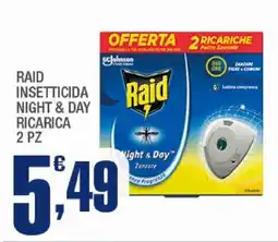 Splendidi e Splendenti Raid insetticide night & day ricarica offerta