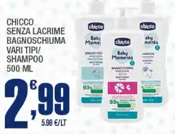 Splendidi e Splendenti Chicco senza lacrime bagno schiuma vari tipi/shampoo offerta