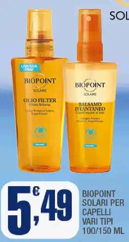 Splendidi e Splendenti Biopoint solari per capelli vari tipi offerta
