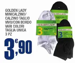 Splendidi e Splendenti Golden lady minicalzino/ calzino taglio vivo/con bordo vari colori taglia unica offerta