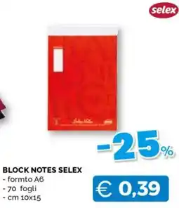 Mercatò Big Block notes Selex offerta