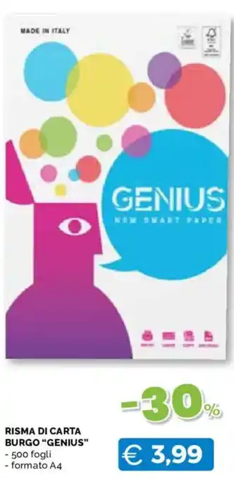 Risma di carta Burgo "Genius"