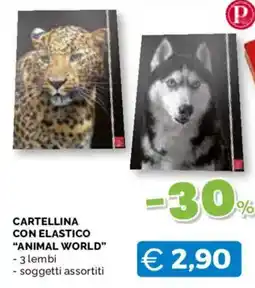 Mercatò Big Cartellina con elastico "Animal World" offerta