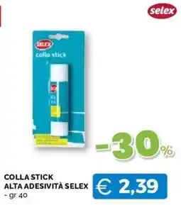Mercatò Big Colla stick alta adesività Selex offerta