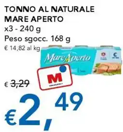 Migross Supermercati e Market Tonno al naturale Mare Aperto offerta
