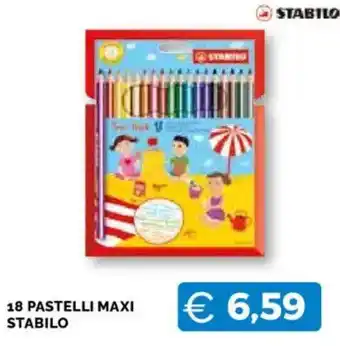 Mercatò Big 18 pastelli maxi stabilo offerta
