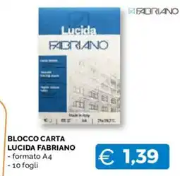 Mercatò Big Blocco carta lucida Fabriano offerta